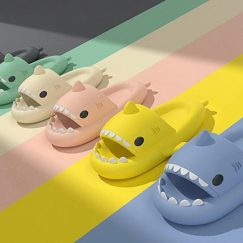 Shark Slides — Cosy Plush Slippers With Shark Jaw Design