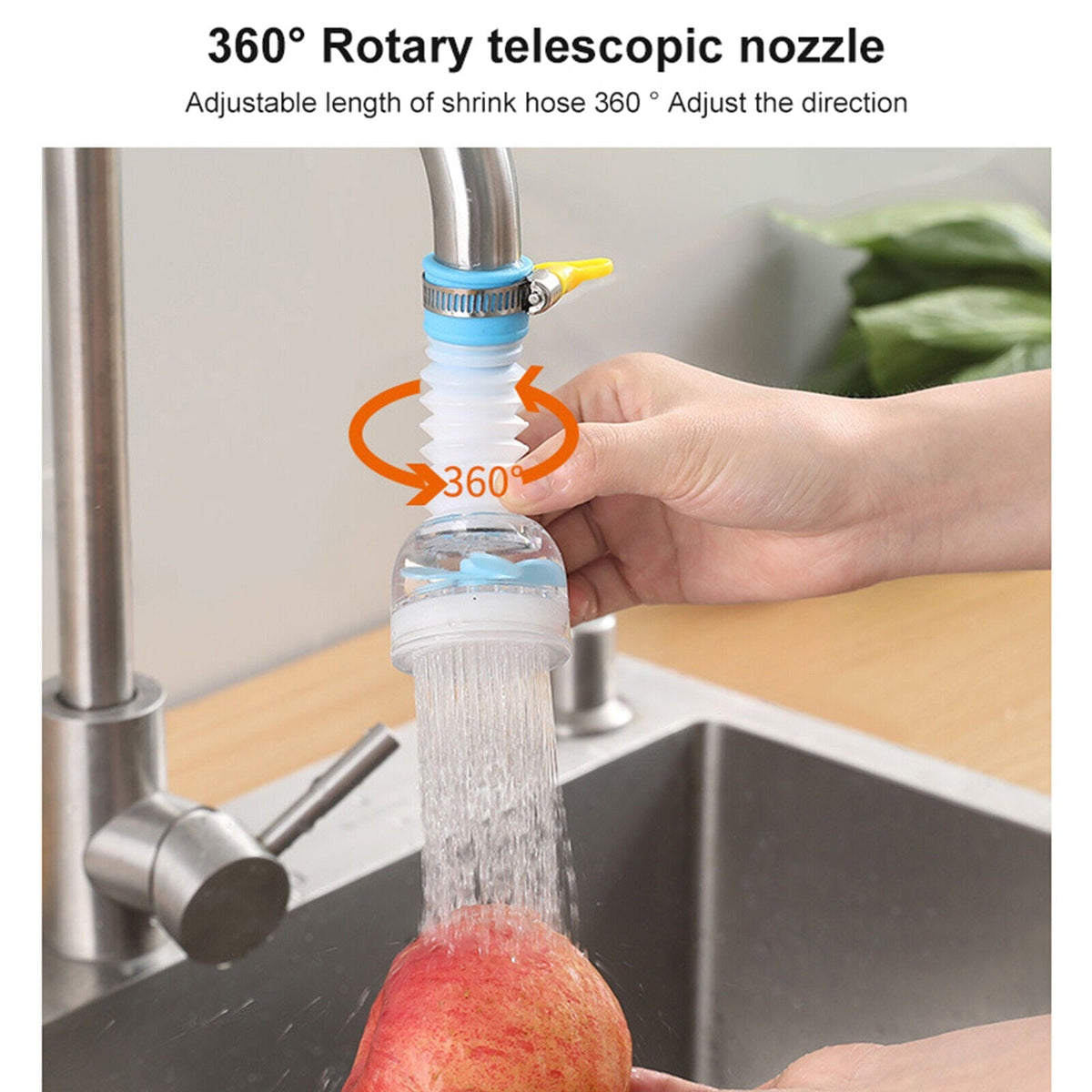 360° Rotating Tap Extender — Flexible Faucet Attachment