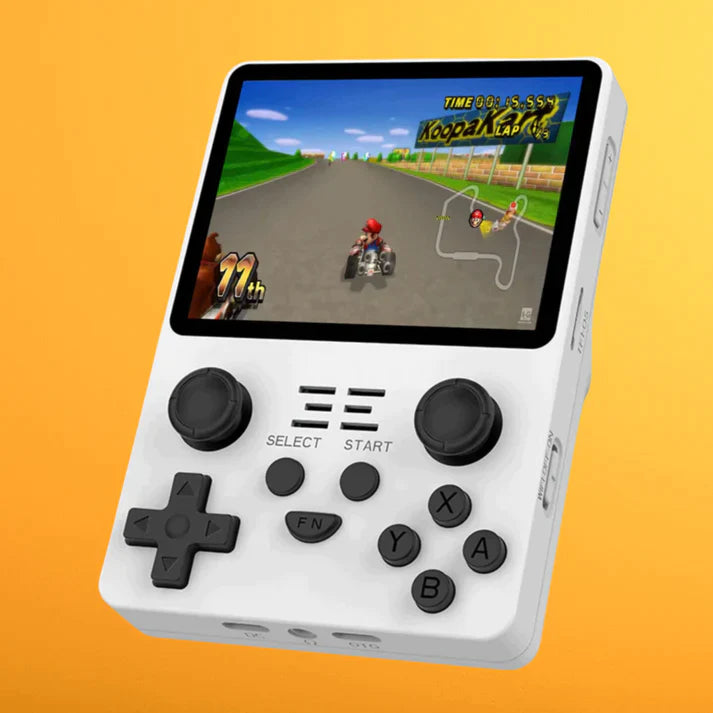 Handheld mini arcade console preloaded with classic retro games for portable entertainment