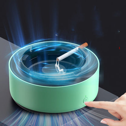 Air-Purifying Ashtray — Filters Secondhand Smoke Indoors