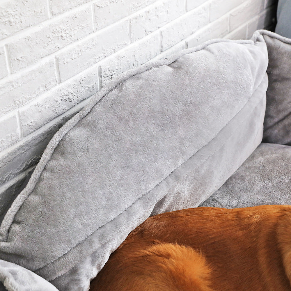 Orthopaedic Calming Dog Bed — Bolster Sides & Memory Foam Base