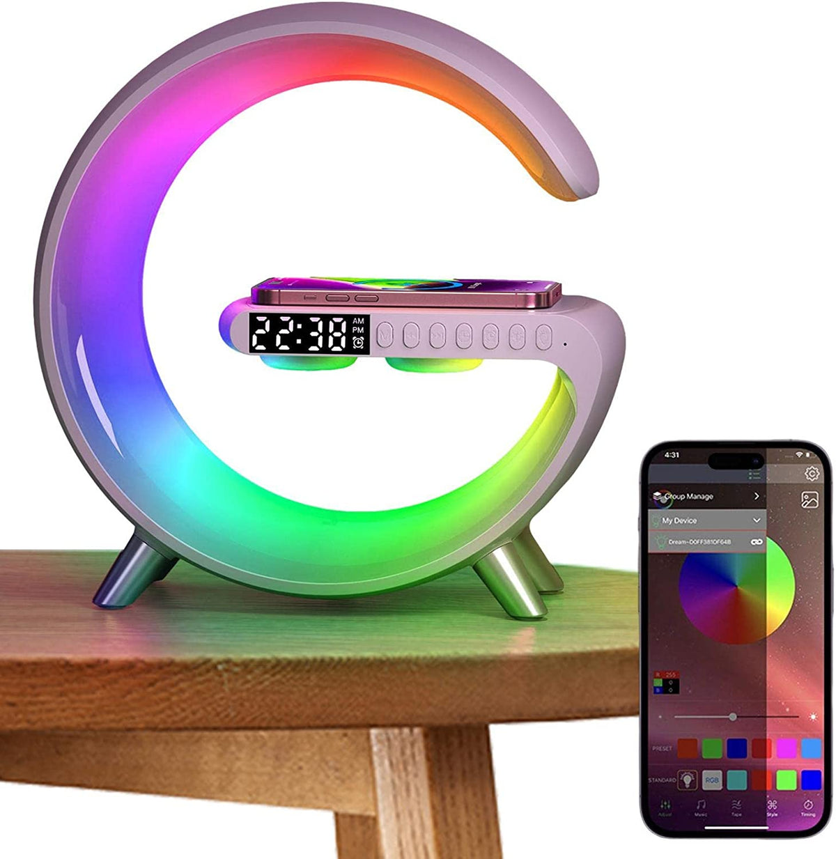 Wireless Charging Lamp — Bedside Light With Built-In Phone Charger