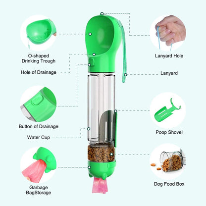 Dog Water Bottle — Built-In Drinking Bowl for Walks & Outdoor Adventures