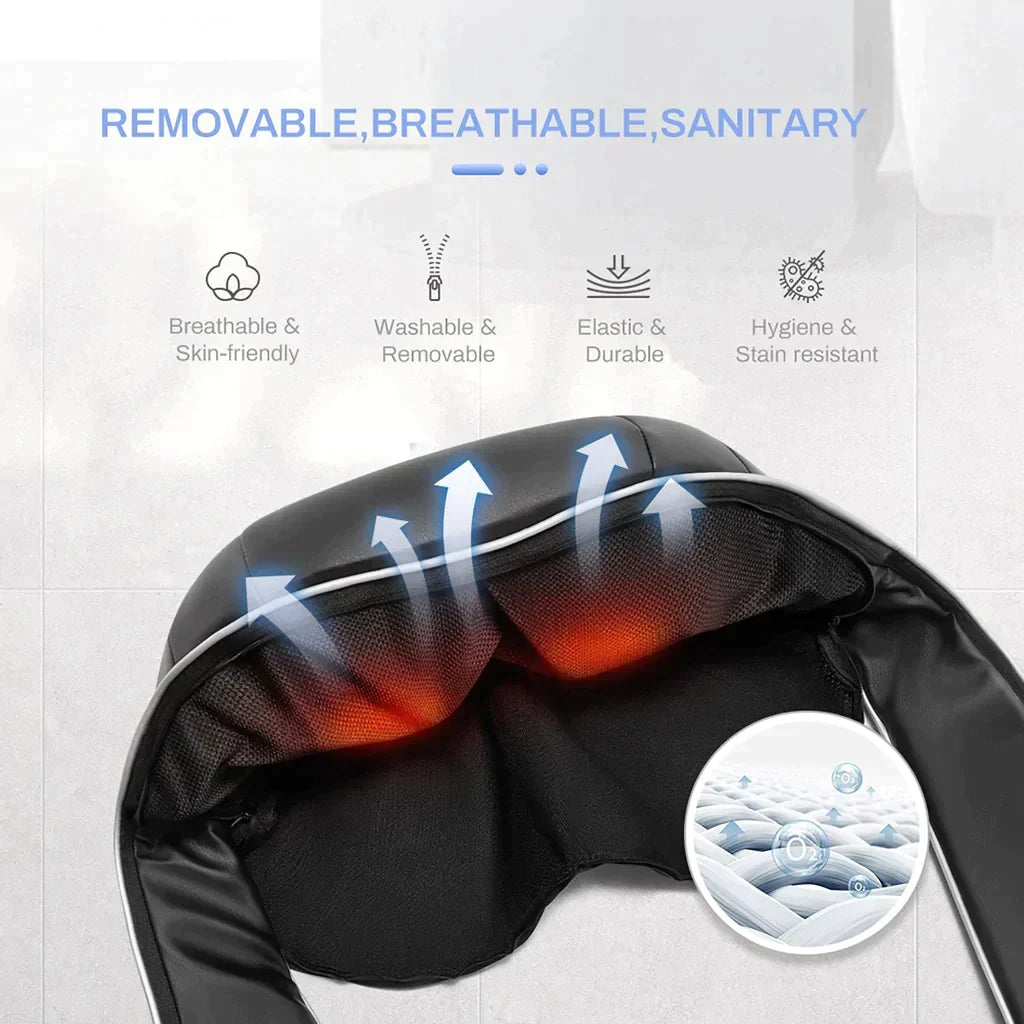 Neck & Shoulder Massager — Heat + Deep Kneading for Home Use