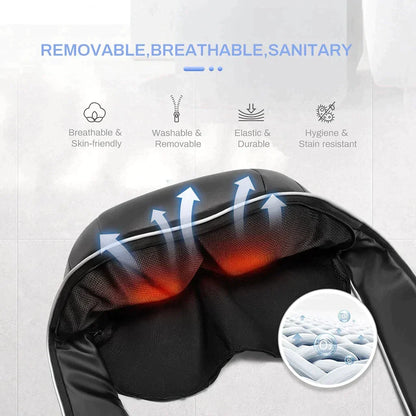 Neck & Shoulder Massager — Heat + Deep Kneading for Home Use