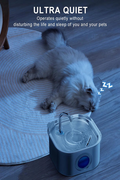 3.2L Stainless Steel Pet Water Feeder Auto Cat Fountain Smart Dog Water Dispenser Visual Window Drinking Bowl Pet Accessories