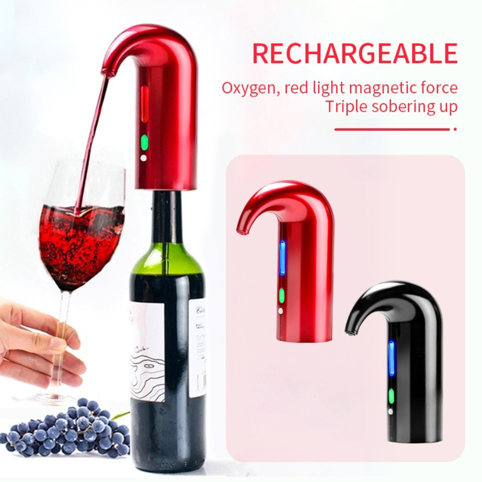 Electric Wine Pump — Aerates & Pours Without Touching the Bottle