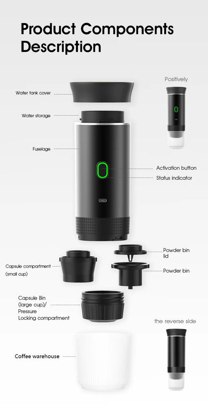 BrewGo — Portable Espresso Machine for Travel, Camping & Home
