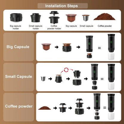 BrewGo — Portable Espresso Machine for Travel, Camping & Home
