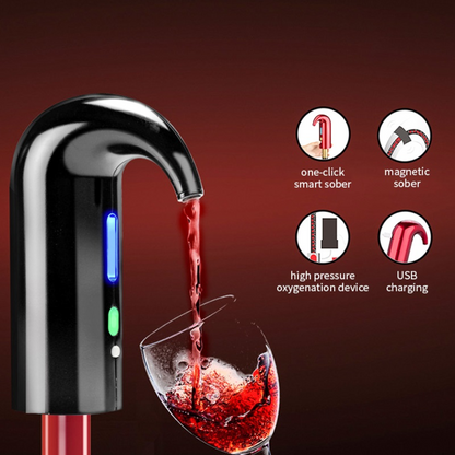 Electric Wine Pump — Aerates & Pours Without Touching the Bottle