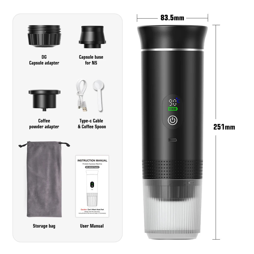 BrewGo — Portable Espresso Machine for Travel, Camping & Home