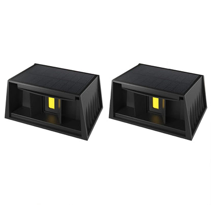 Solar Fence & Wall Light — Dual Up/Down Beams, Warm Glow, Zero Wiring (1 or 2 Pack)
