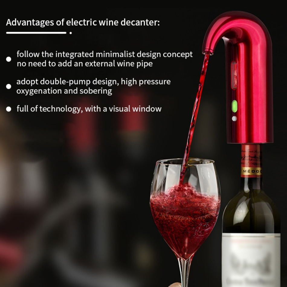 Electric Wine Pump — Aerates & Pours Without Touching the Bottle