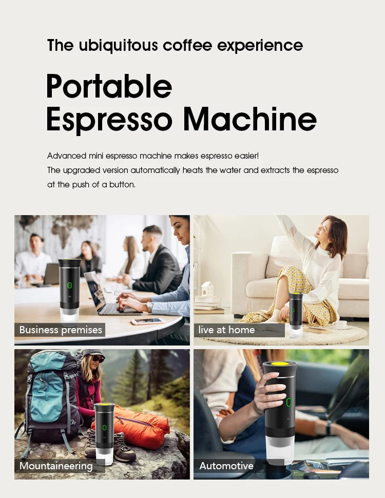 BrewGo — Portable Espresso Machine for Travel, Camping & Home