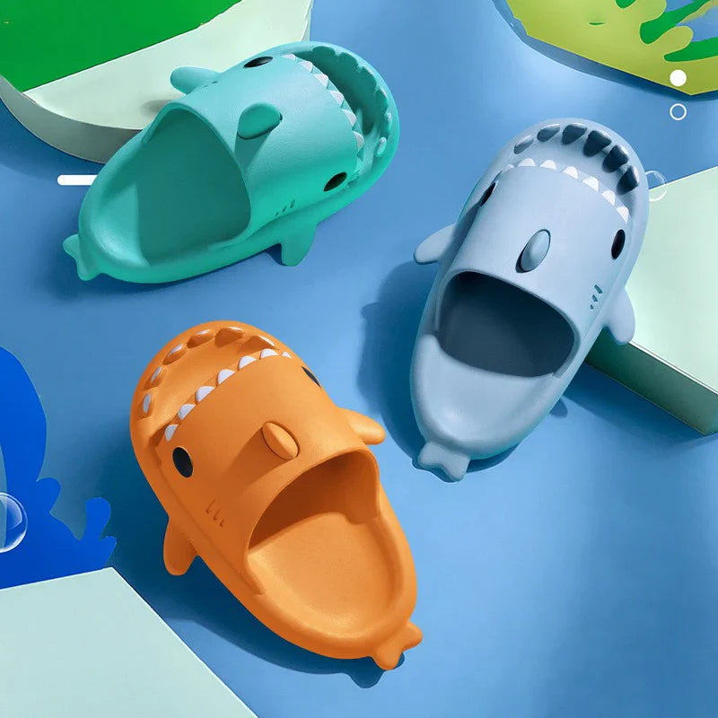 Shark Slides — Cosy Plush Slippers With Shark Jaw Design