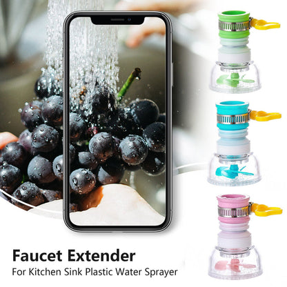 360-degree rotating tap extender splash guard for flexible water flow direction in the kitchen